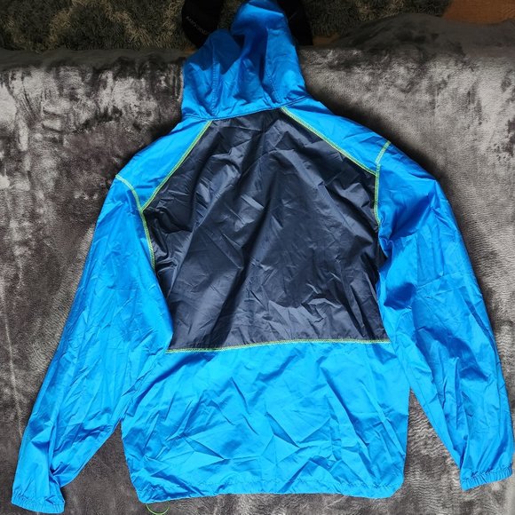 Columbia  Blue Rain Jacket Size Medium Mens - Picture 2 of 4